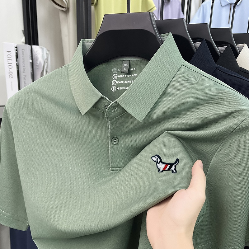 Men Short Sleeve Polo Shirt Po - Polo Shirt Pique ulasan dan harga