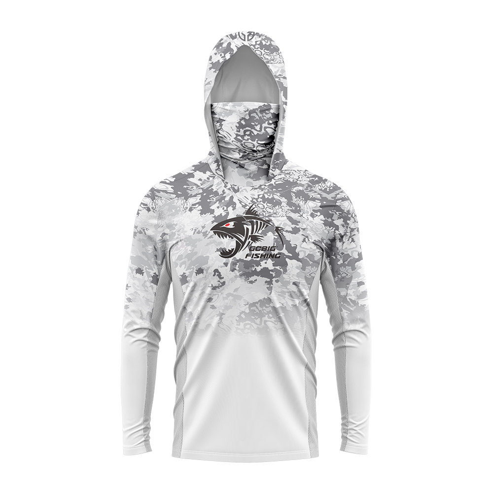 UPF50+ Hooded Fishing Shirt Bu - Tee Graphic Print ulasan dan harga