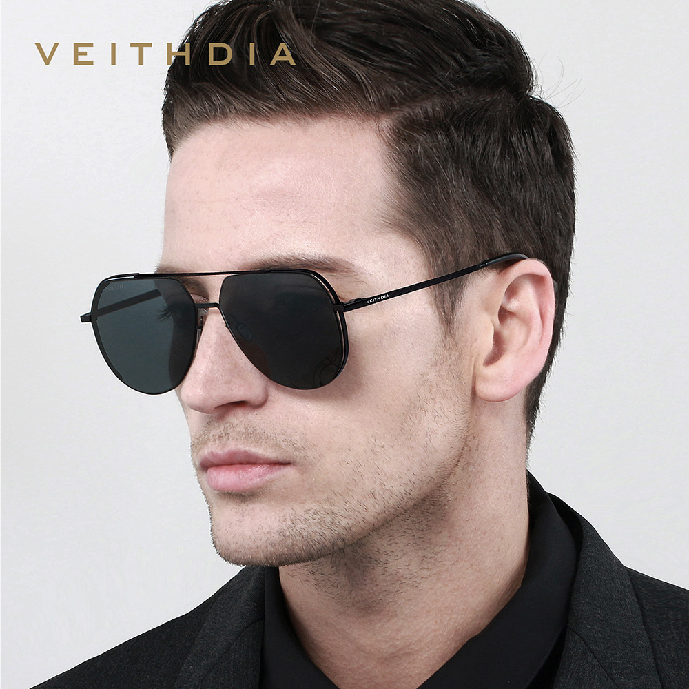 VEITHDIA Classic Brand Men's S - Sunglasses Aviator Polarized ulasan dan harga