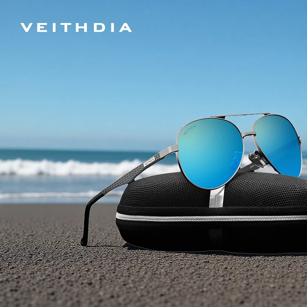 VEITHDIA Pilot Sunglasses Alum - Sunglasses Aviator Polarized ulasan dan harga